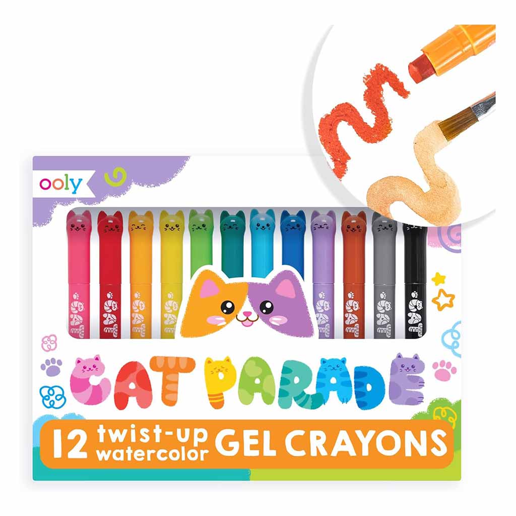 Cat Parade Watercolor Gel Crayon 12pc