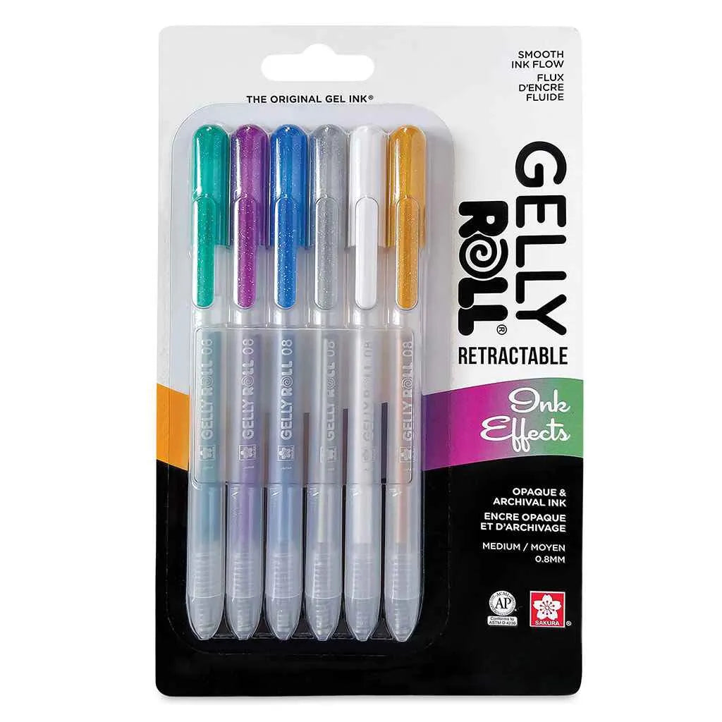 Gelly Roll Retractable Pen Set of 6, Effects
