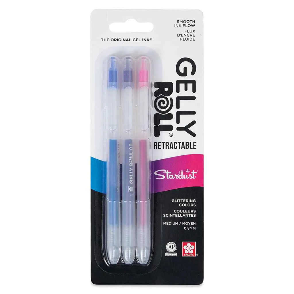 Gelly Roll Retractable Pen Set of 6, Metal Effects