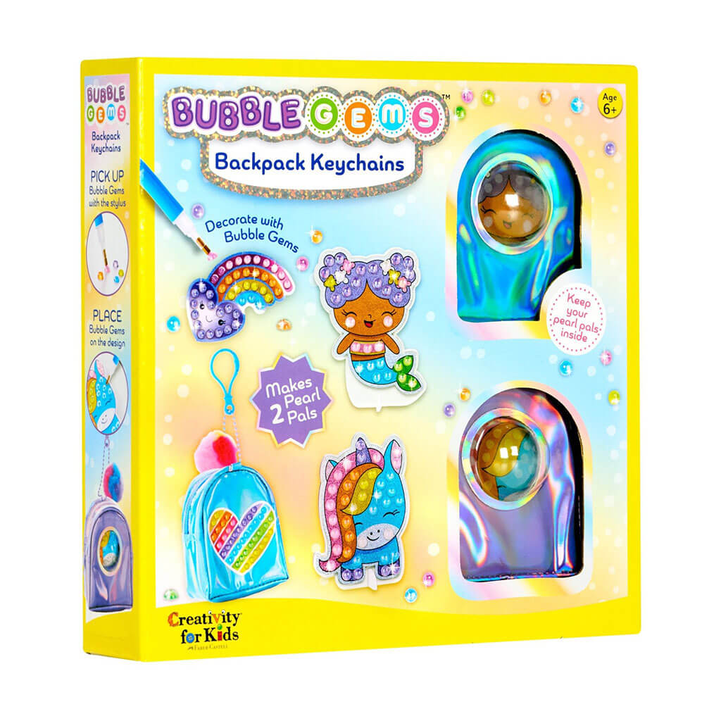Bubble Gems Unicorn &amp; Mermaid Key Chains Activity Kit