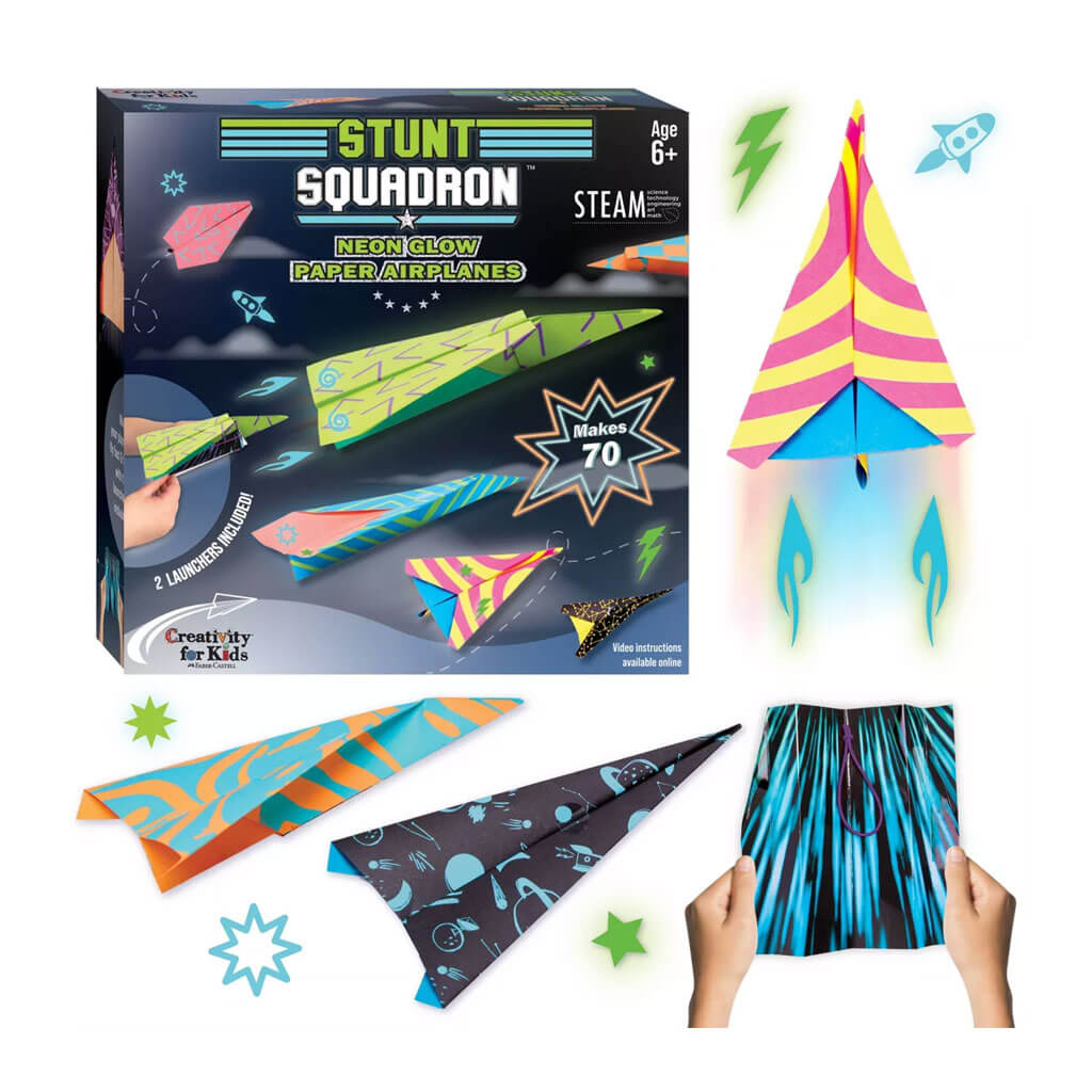 Stunt Squadron Paper Airplanes Neon Glow