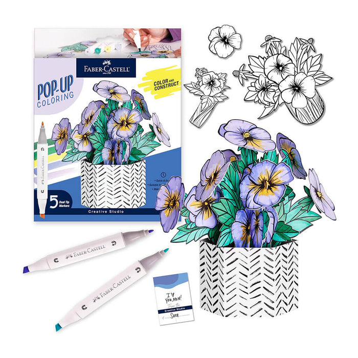 Pop Up Coloring Bouquet: Pansy