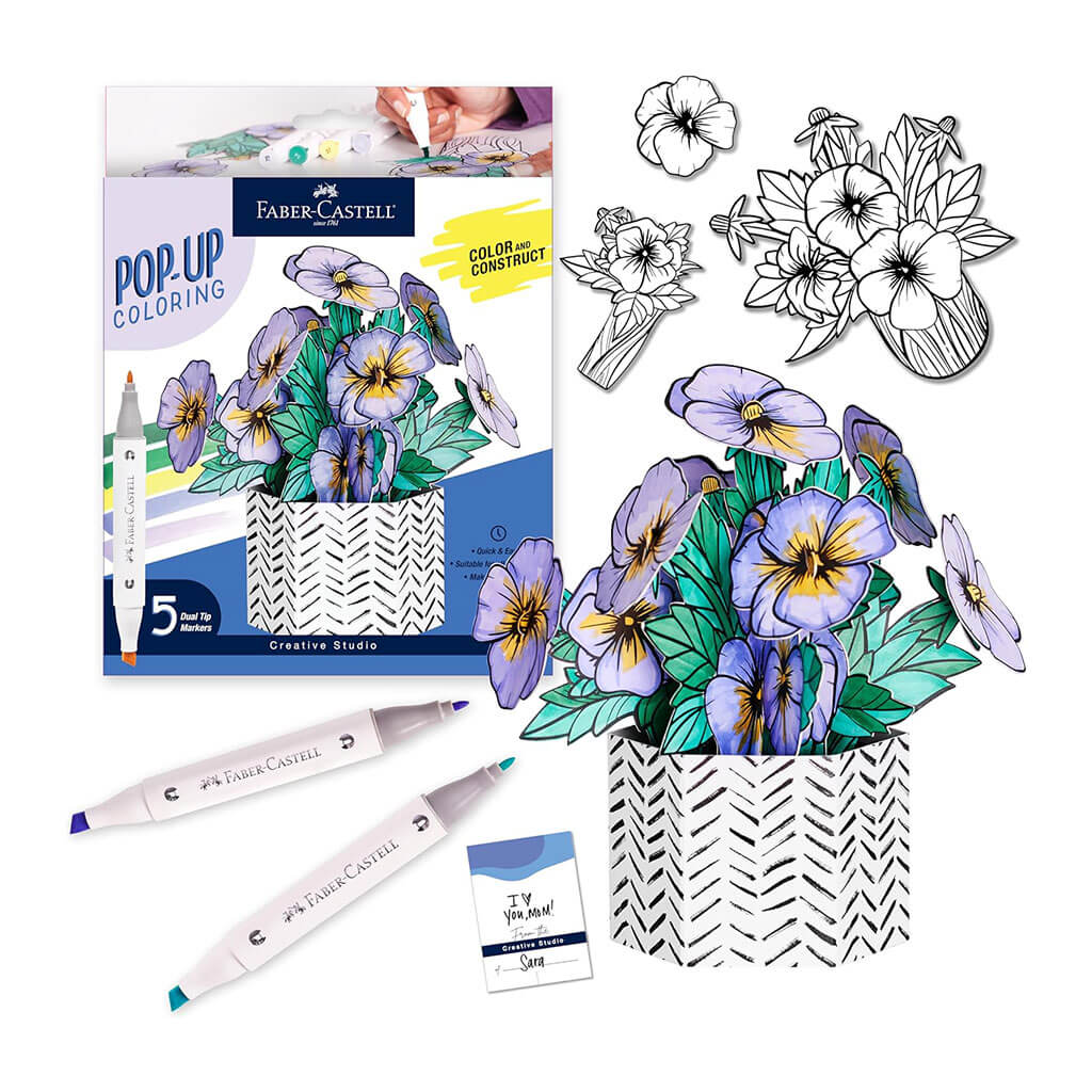 Pop Up Coloring Bouquet: Pansy
