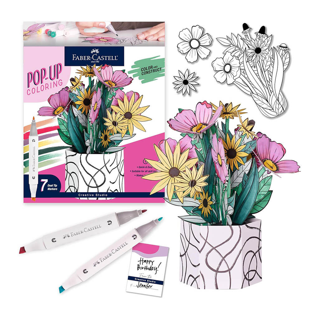 Pop Up Coloring Wildflower Bunch