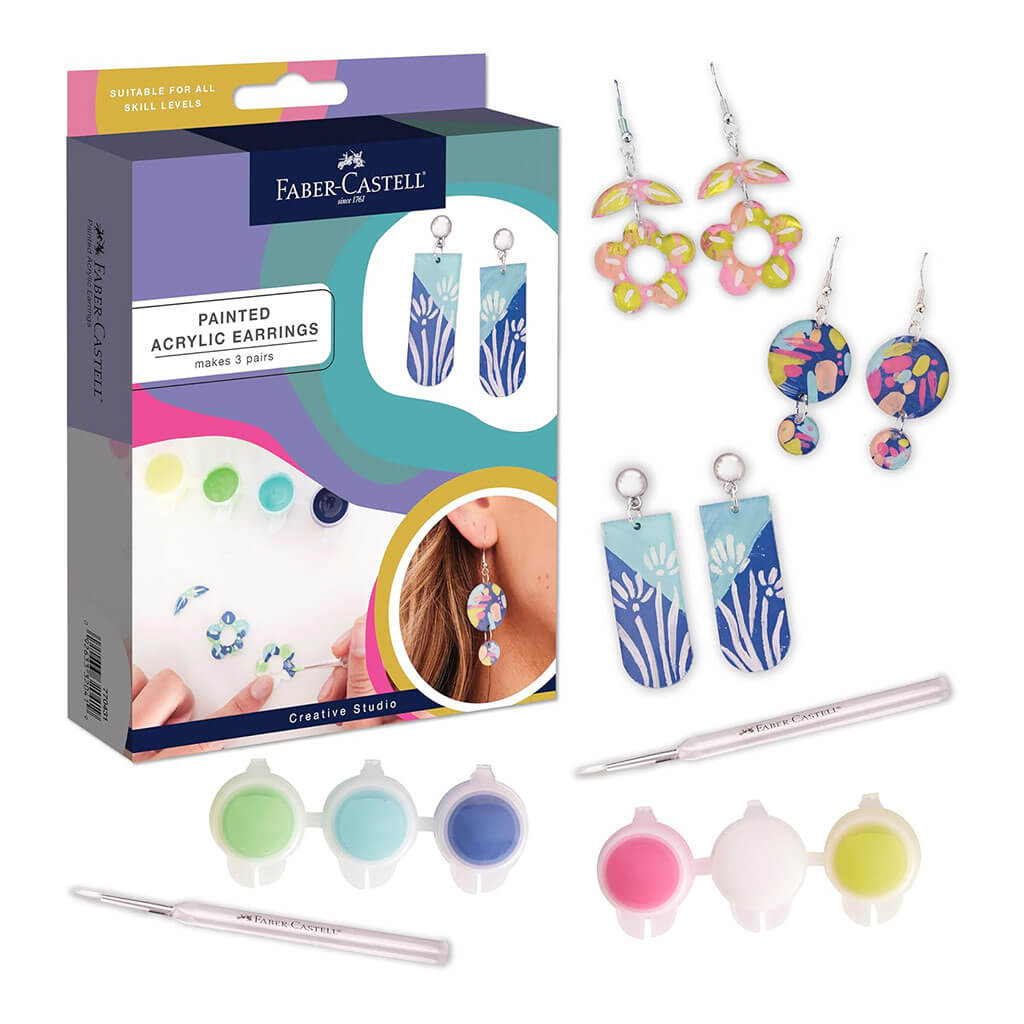 Painted Acrylic Earrings