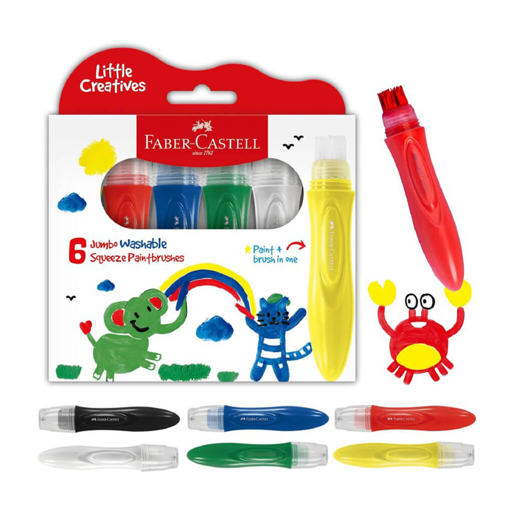 Little Creatives 6ct Jumbo Squeezing Paintbrush