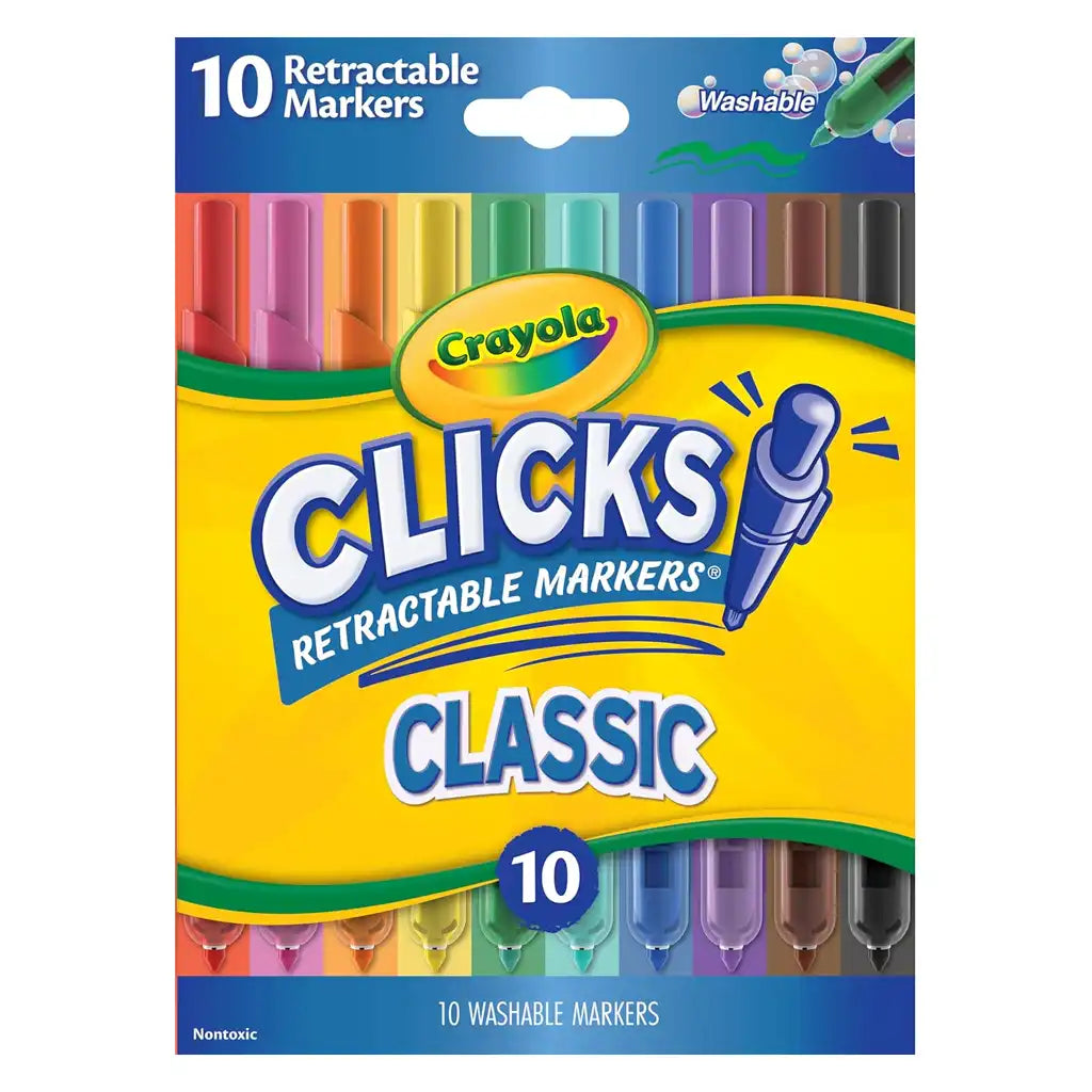 Washable CLICKS Retractable Markers, 10ct