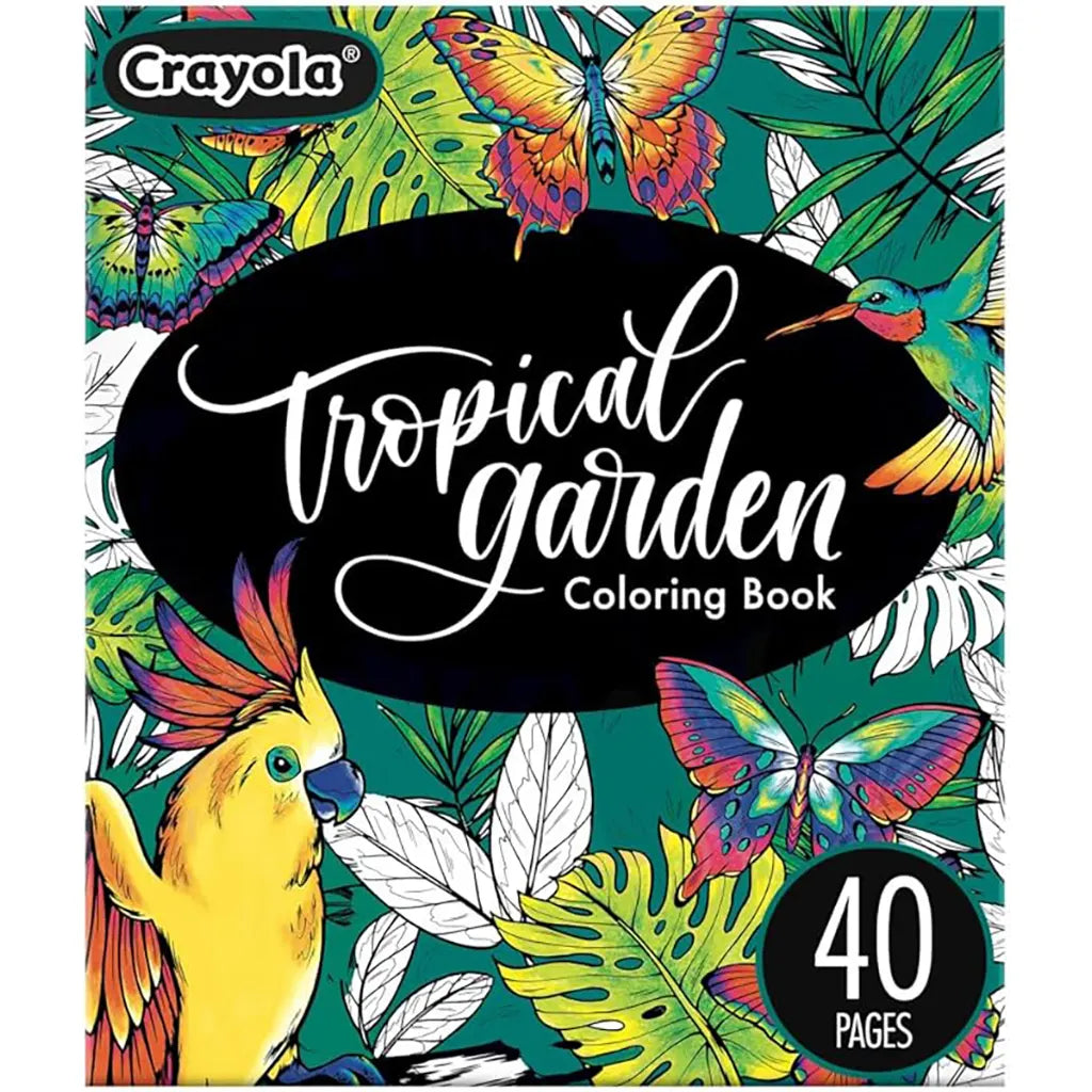 Coloring Book, Tropical Garden 40 Page