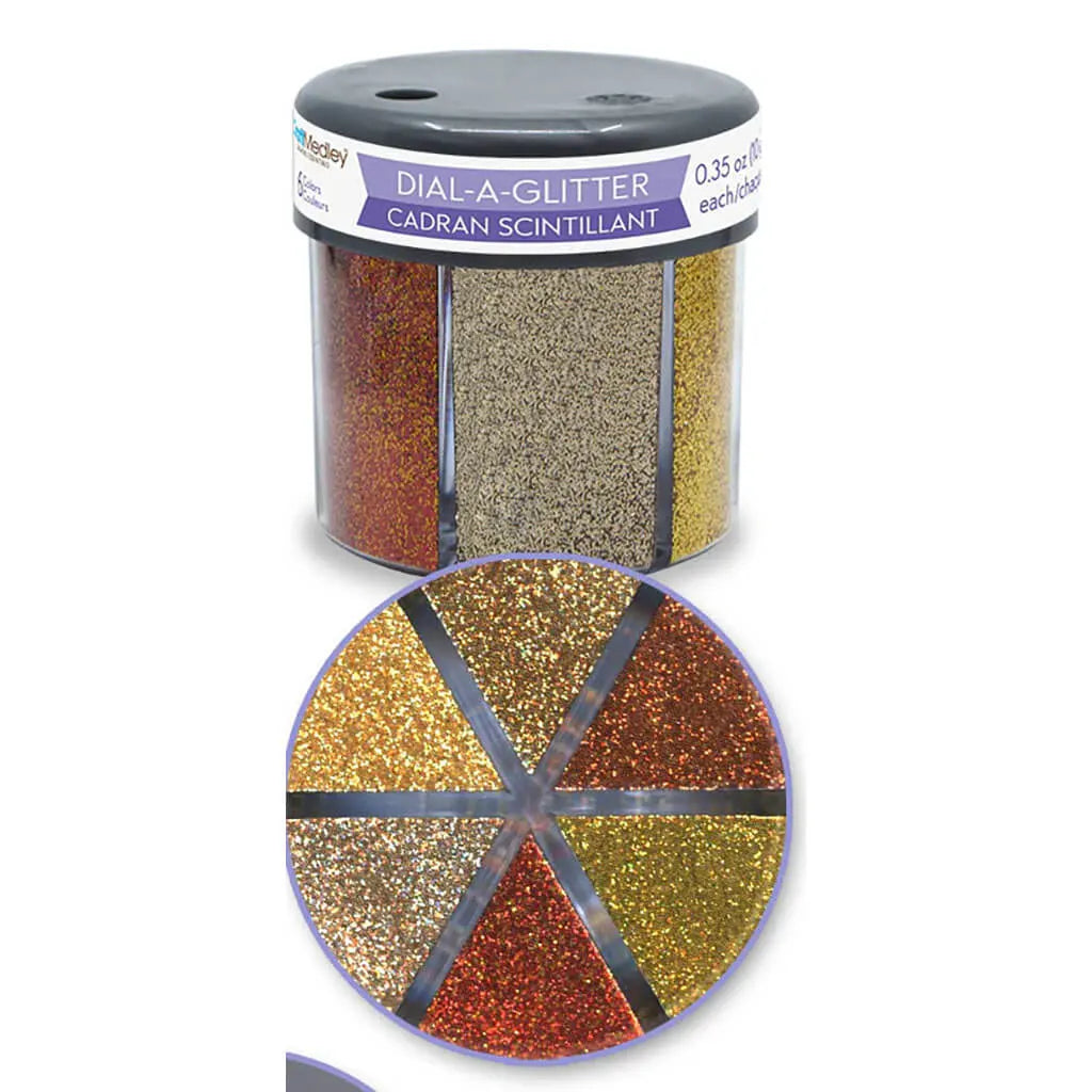 60g Glitter Jar Dial-A-Glitter Black/Silver/White/Gold/Gray