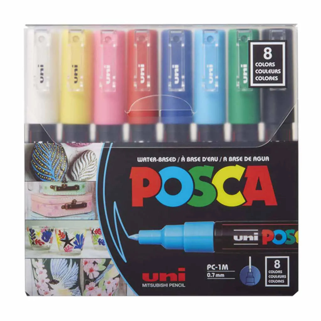 Posca Paint Marker Pen, 0.7mm 8 Colors