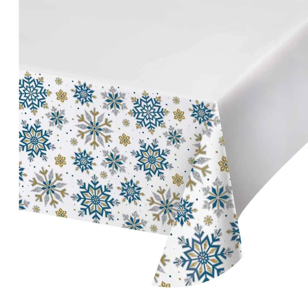 Whimsical Winter Paper Tablecover, 54in x 96in