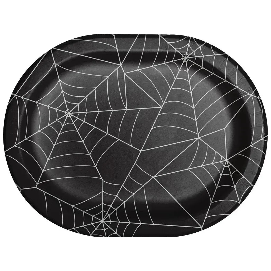 Oval Platter Spider Webs