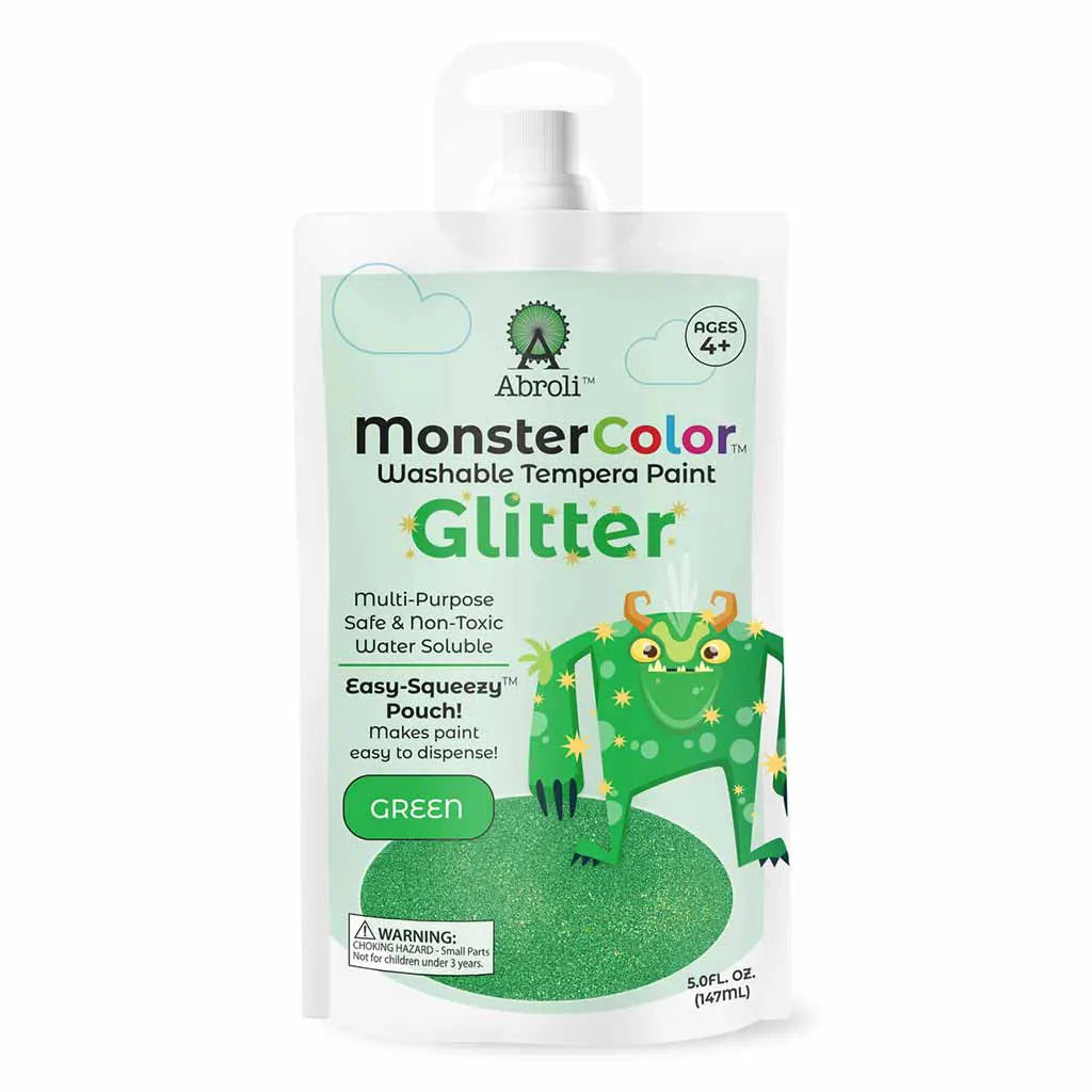 MonsterColor Washable Tempera Paint Pouches Glitter