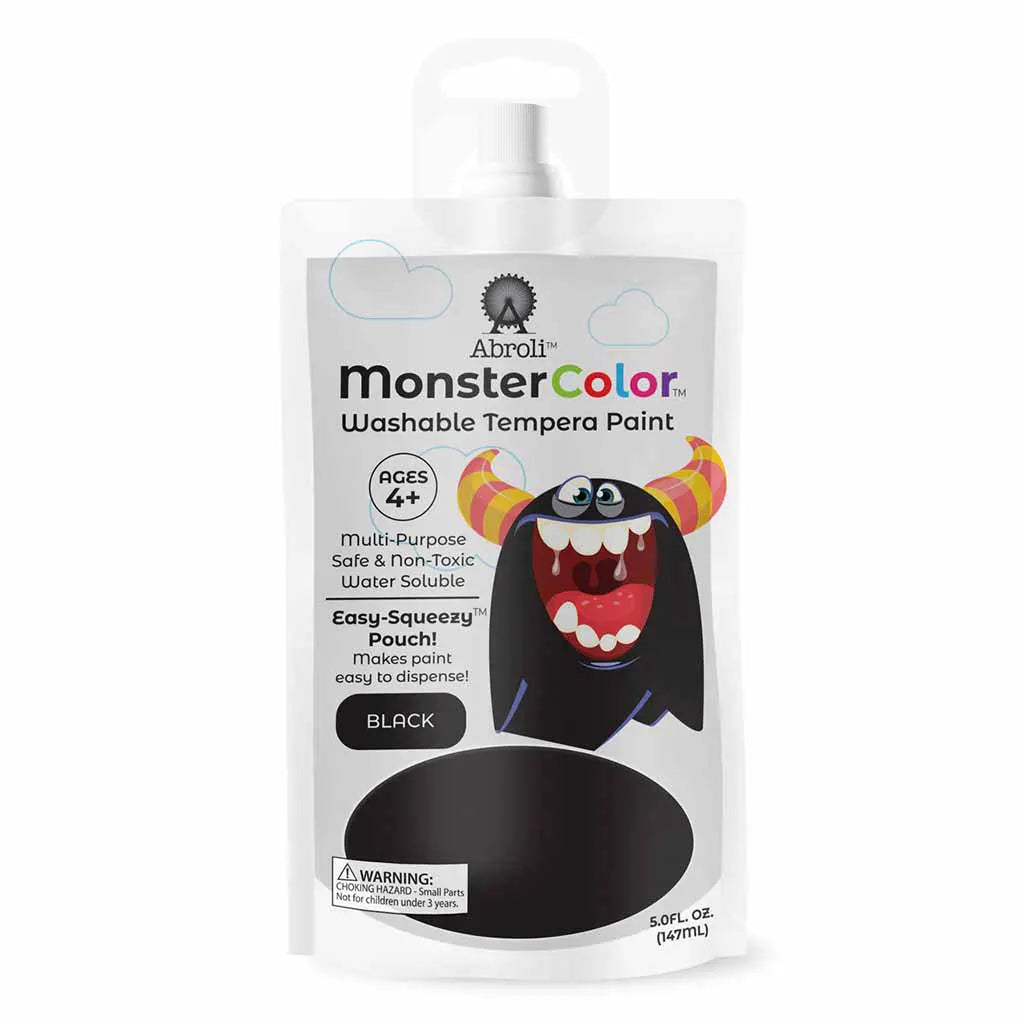 MonsterColor Washable Tempera Paint Pouches, Classic