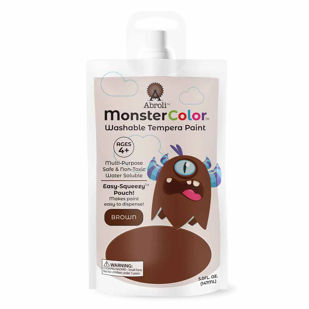 MonsterColor Washable Tempera Paint Pouches, Classic