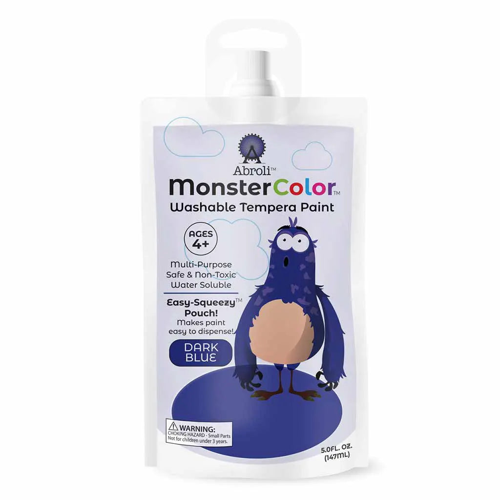 MonsterColor Washable Tempera Paint Pouches, Classic