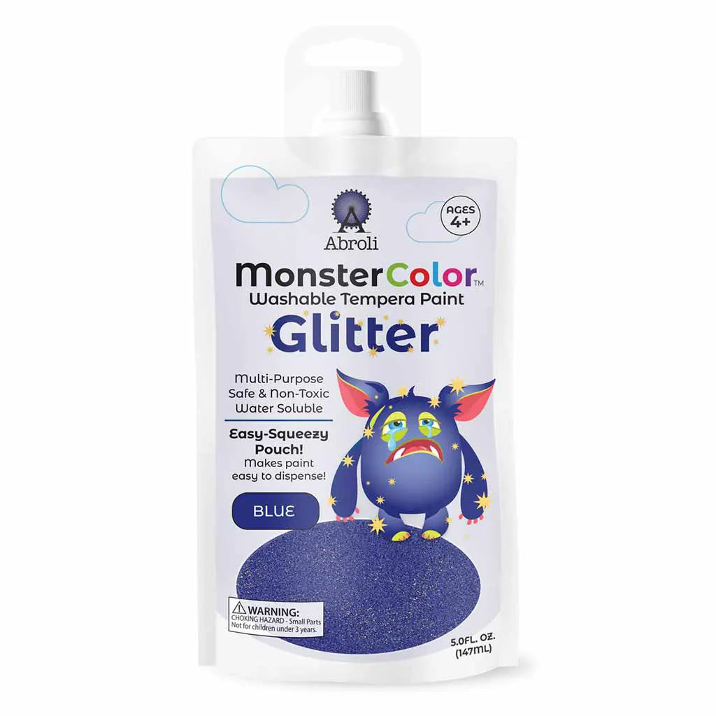 MonsterColor Washable Tempera Paint Pouches Glitter