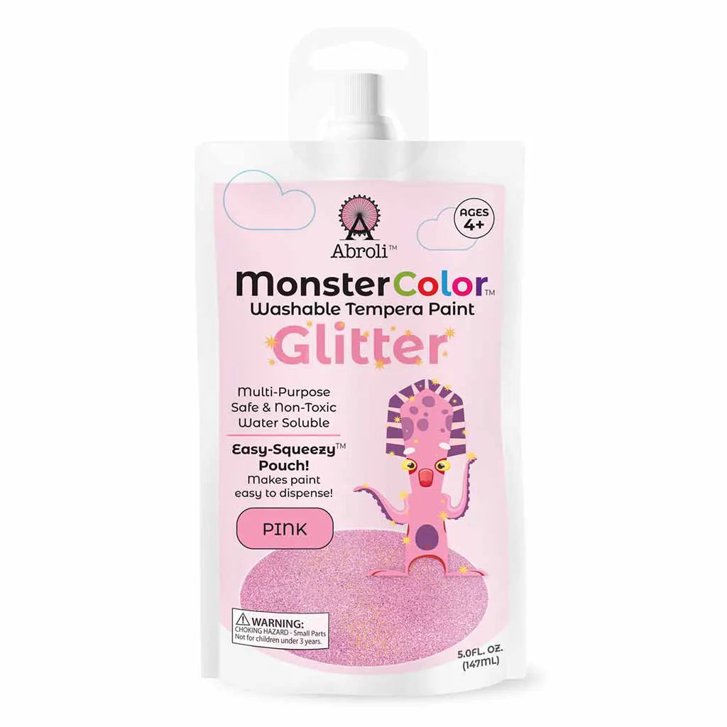 MonsterColor Washable Tempera Paint Pouches Glitter