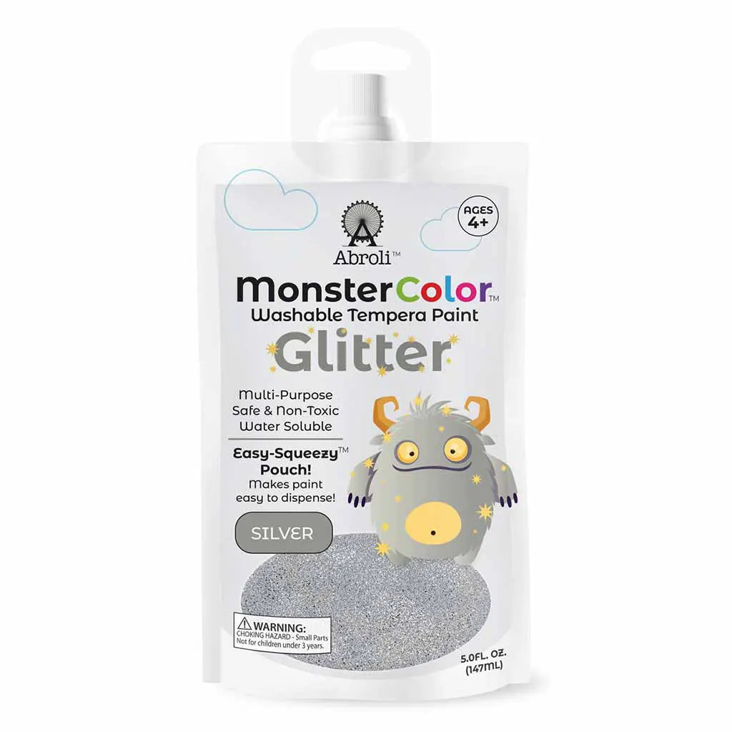 MonsterColor Washable Tempera Paint Pouches Glitter