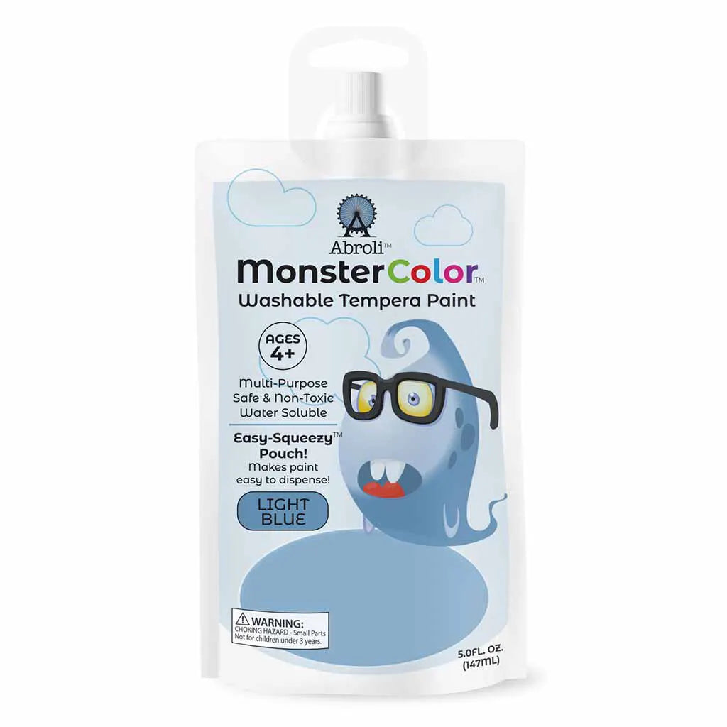 MonsterColor Washable Tempera Paint Pouches, Classic