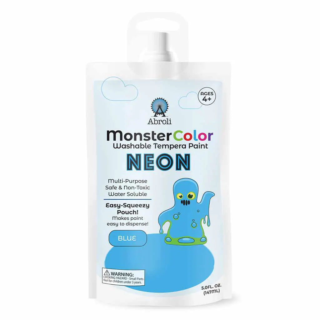 MonsterColor Washable Tempera Paint Pouches Neon