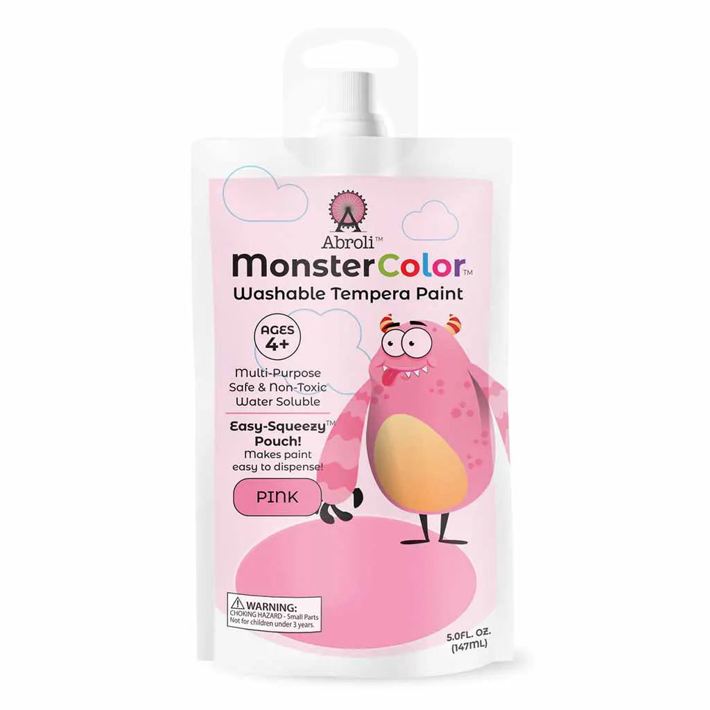 MonsterColor Washable Tempera Paint Pouches, Classic