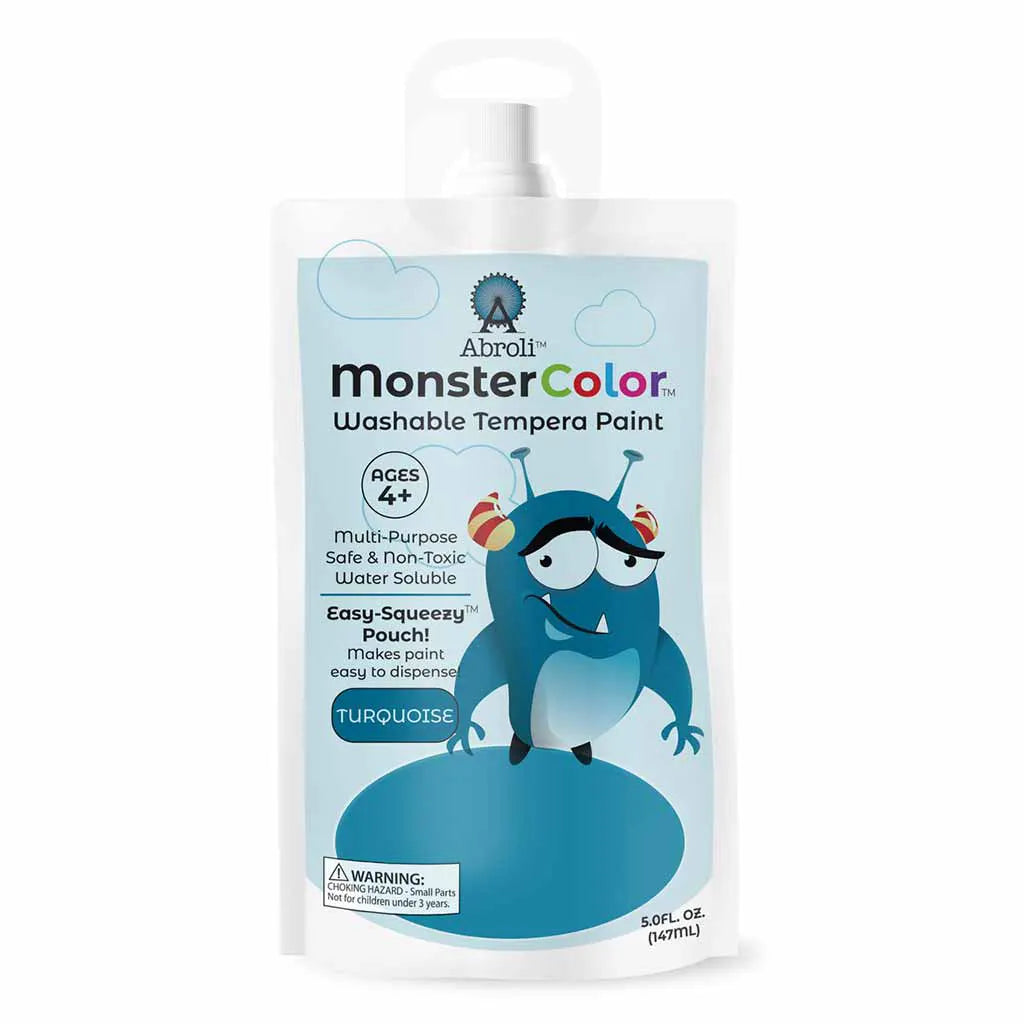MonsterColor Washable Tempera Paint Pouches, Classic