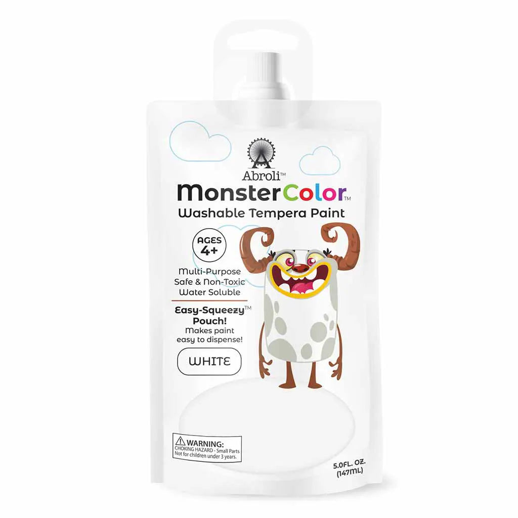 MonsterColor Washable Tempera Paint Pouches, Classic
