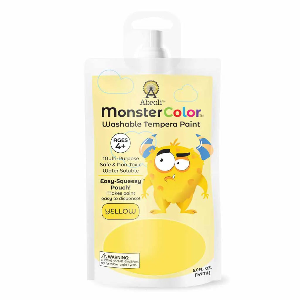 MonsterColor Washable Tempera Paint Pouches, Classic
