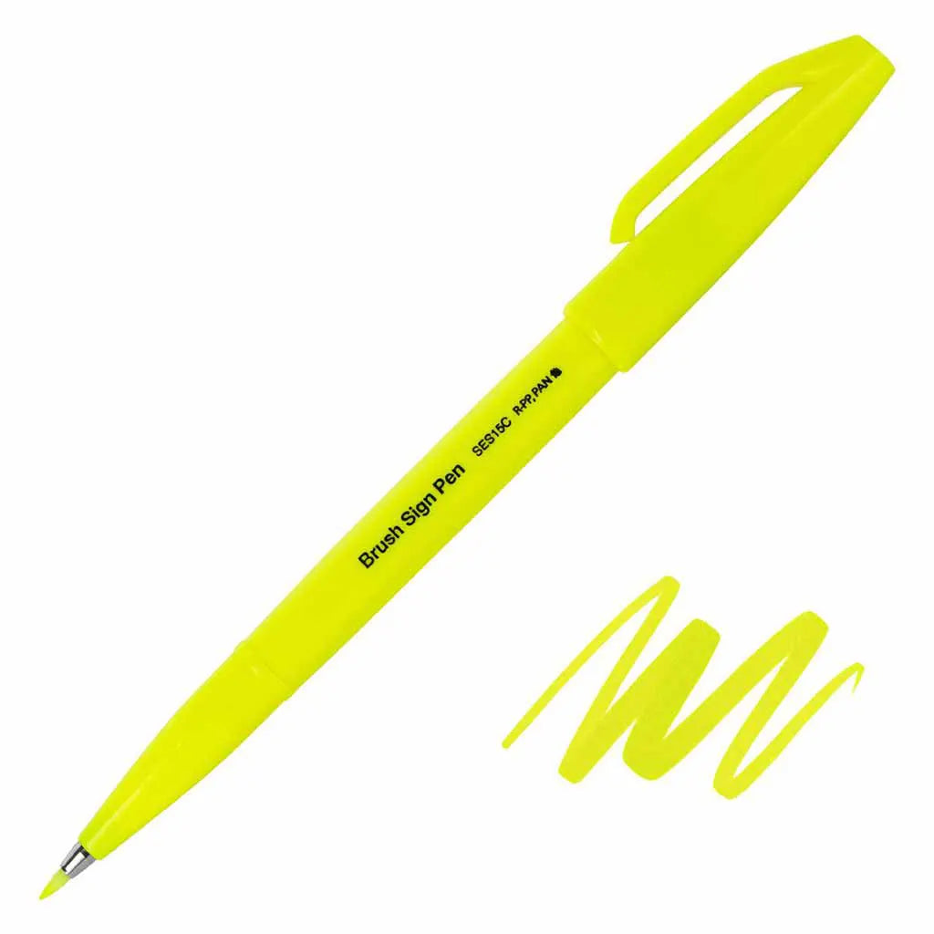 Sign Pen Brush Tip Fluorescent
