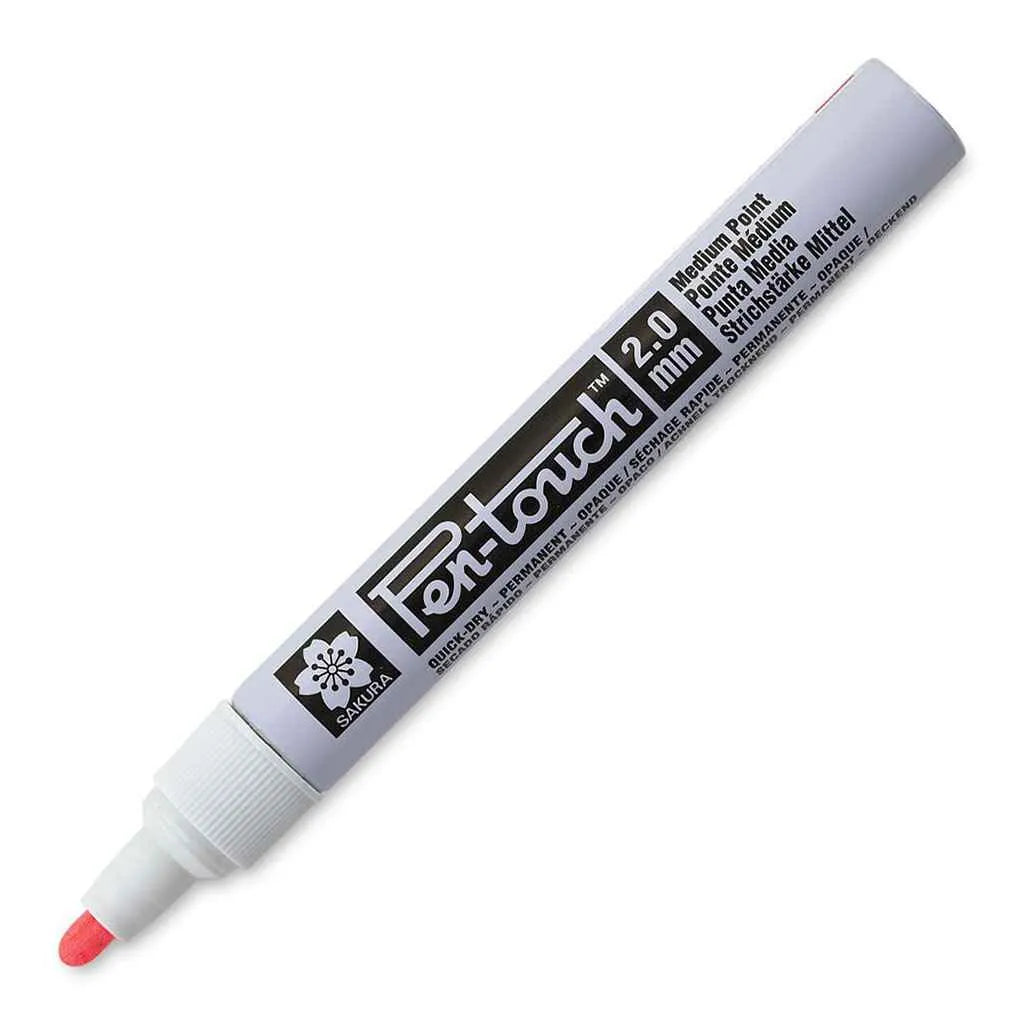 Pen-Touch Paint Marker Medium Tip, Fluorescent Red