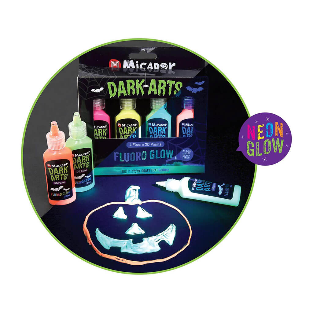 Dark Arts Neon 3D Paint 4Pk