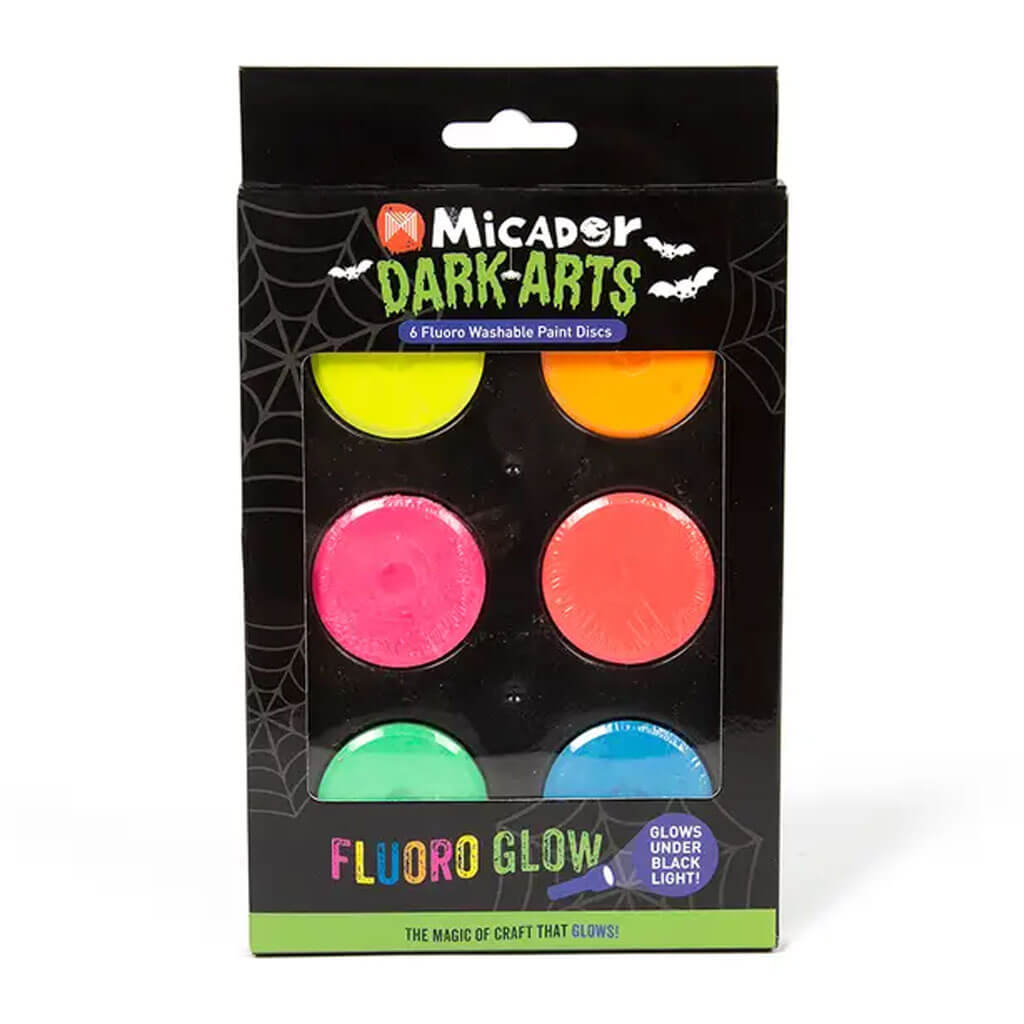 Dark Arts Neon Glow Washable Paint Discs
