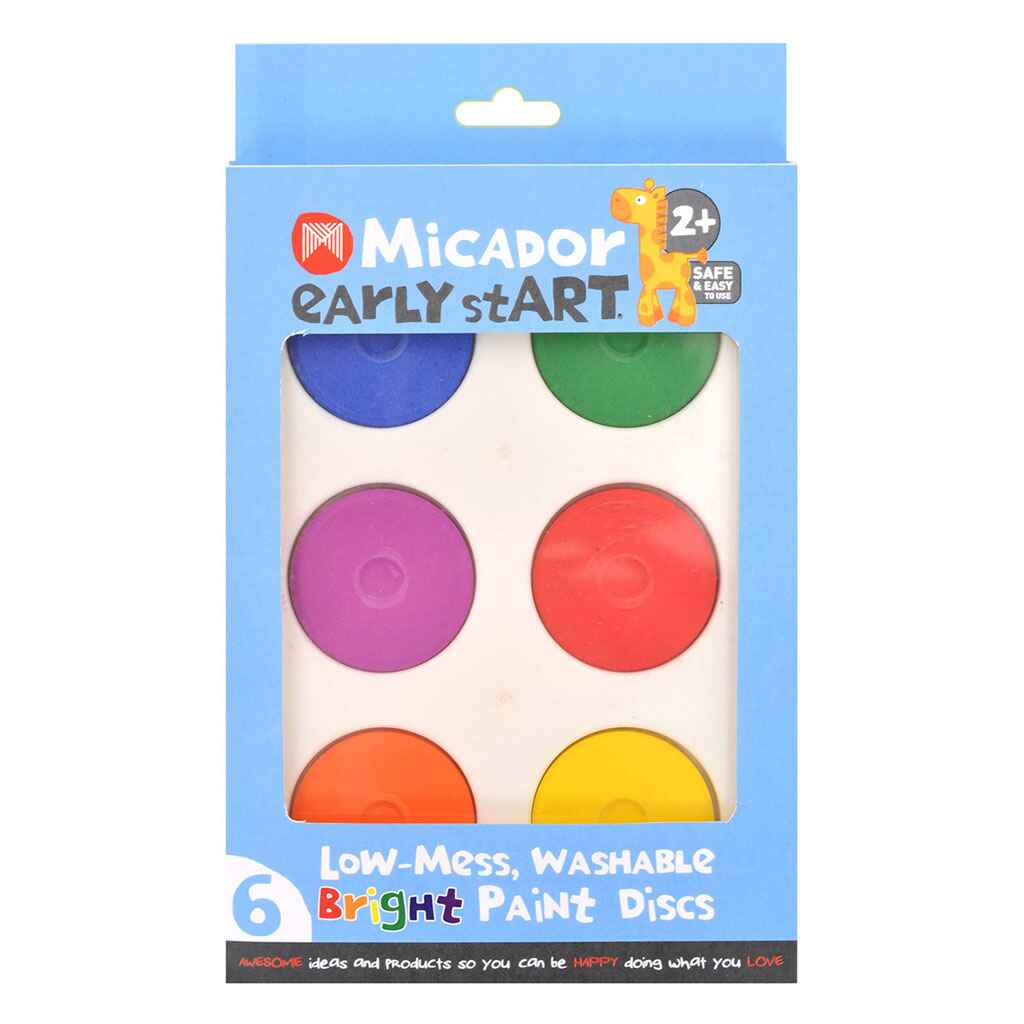 Early Start Low-Mess Washable Bright Paint Discs