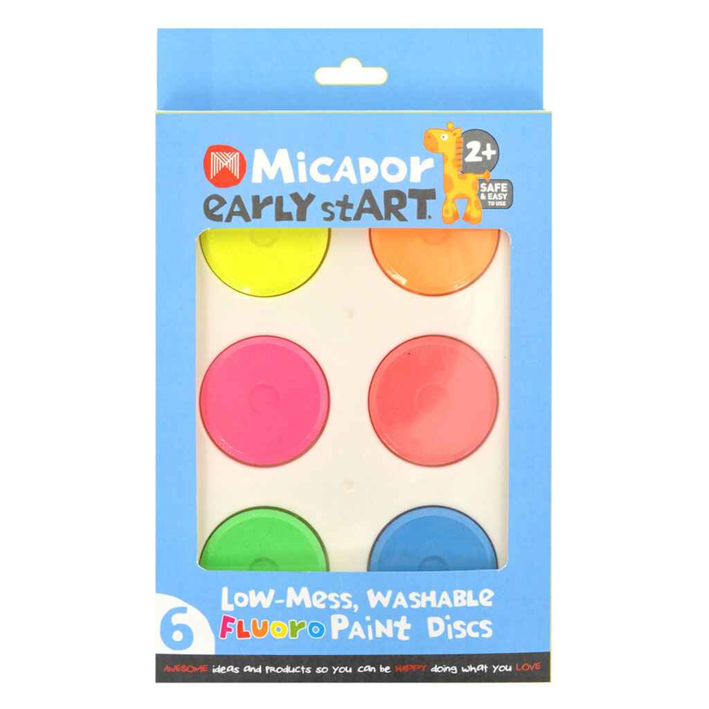 Early Start Low-Mess  Washable Fluorescent Paint Discs