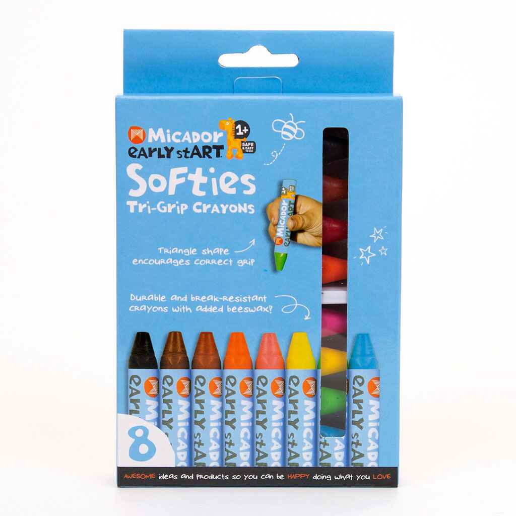 Early Start SoftiEarly Start Tri-Grip Crayons Set of 8