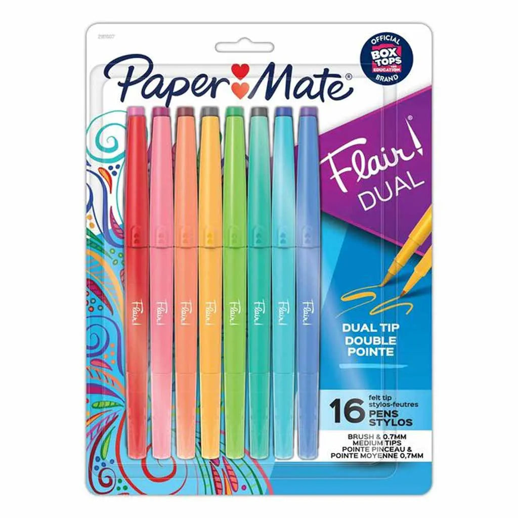 Flair Dual Tip Pen Sets,16-Color Set