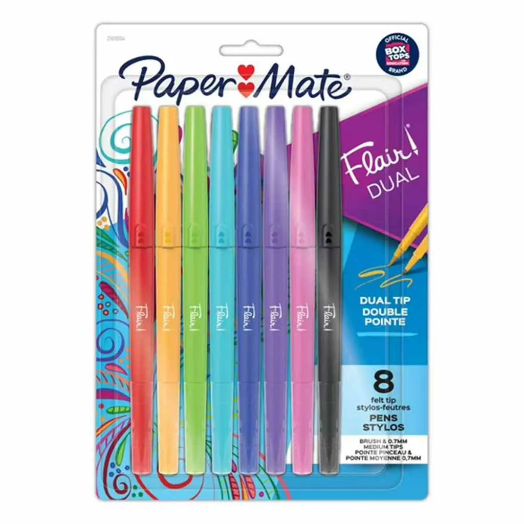 Flair Dual Tip Pen Sets, 8-Color Set