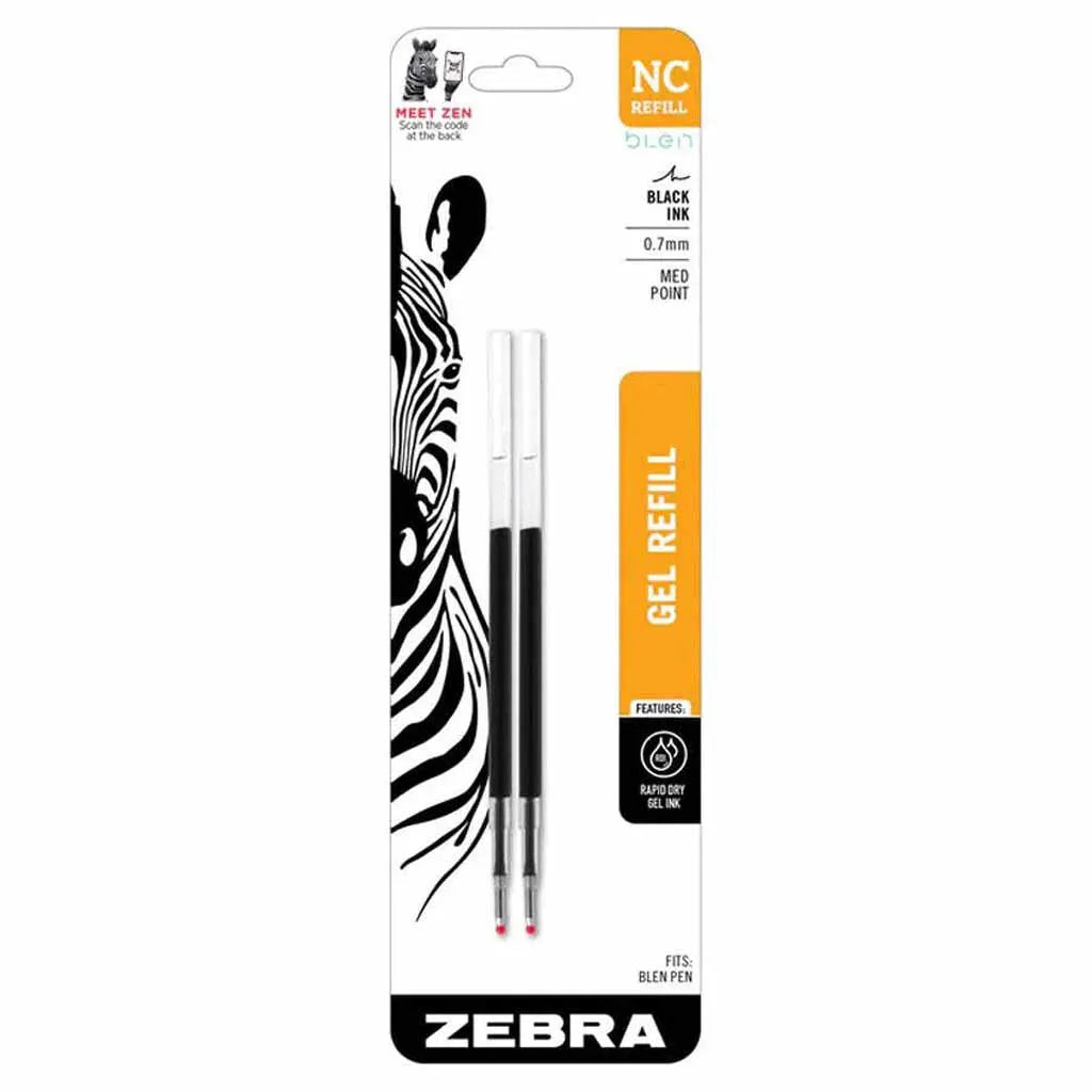 bLen Retractable Gel Pens &amp; Refill, Refill - .7mm Black, 2/Pkg.