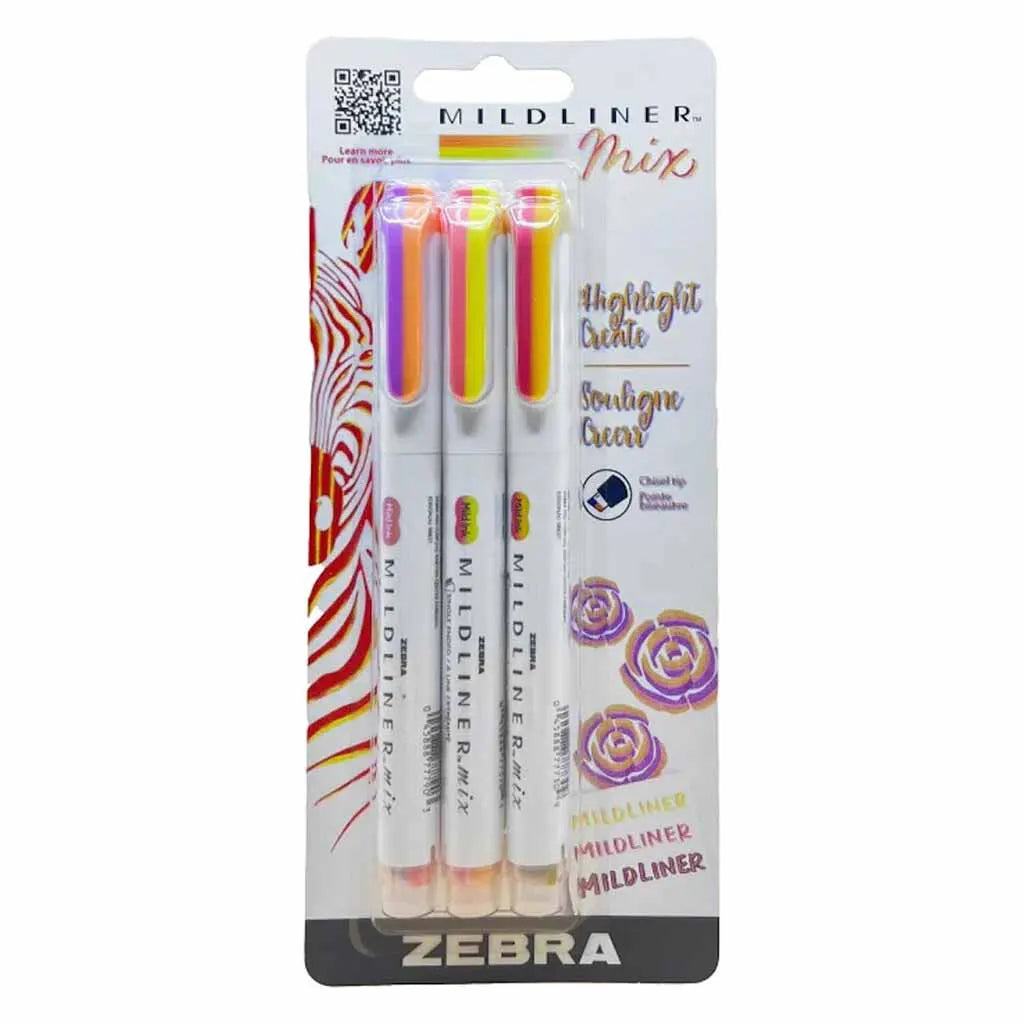 Mildliner Mix Pen Sets, 3-Color Warm Set