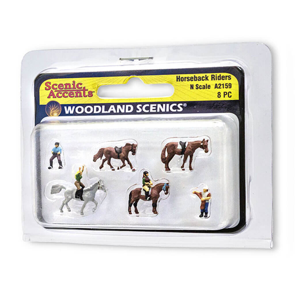 N Scale Horseback Riders