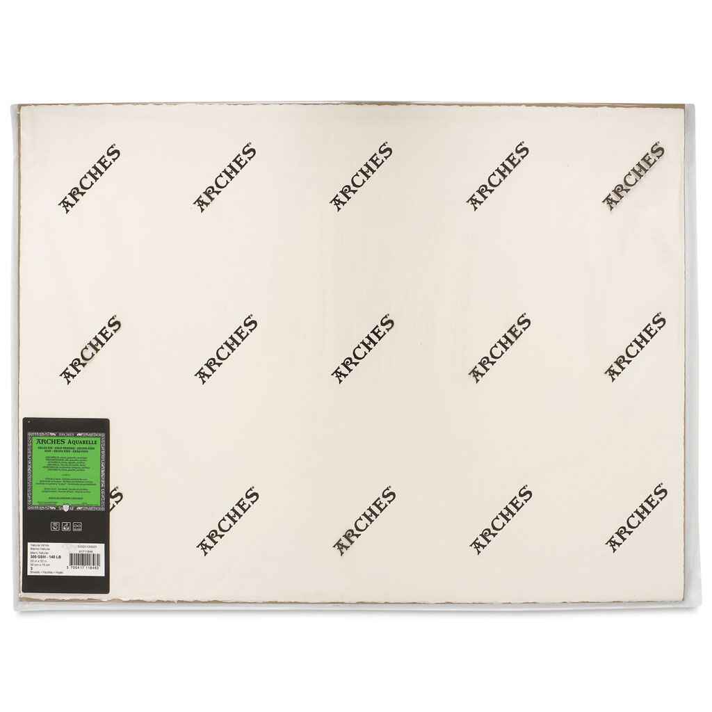 Arches Watercolor Paper Natural White, 140lb Cold Press, 22in x 30in, 3 Sheets