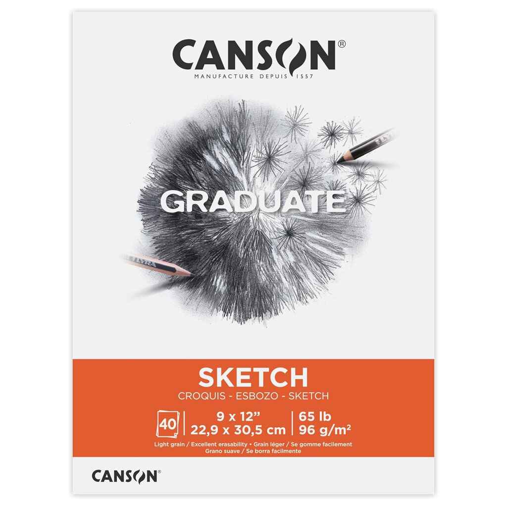 Canson Graduate Sketch Pad 9in x 12in, 40 Sheets