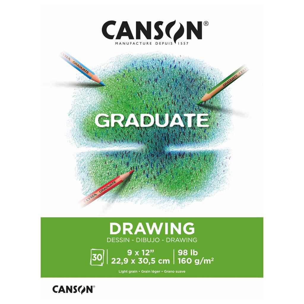 Canson Graduate Drawing Paper Pad, 9in x 12in, 30Sheets