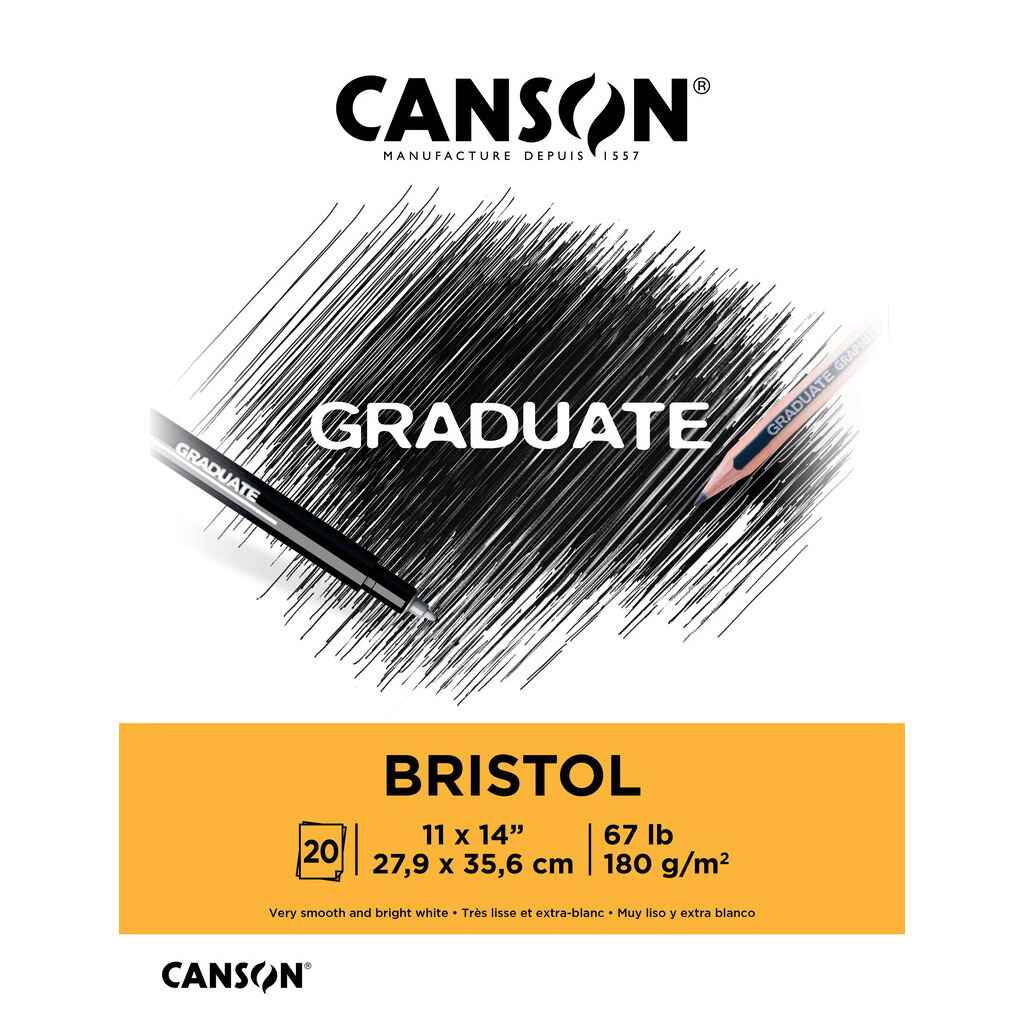 Canson Graduate Bristol Pad 11in x 14in, 20 Sheets