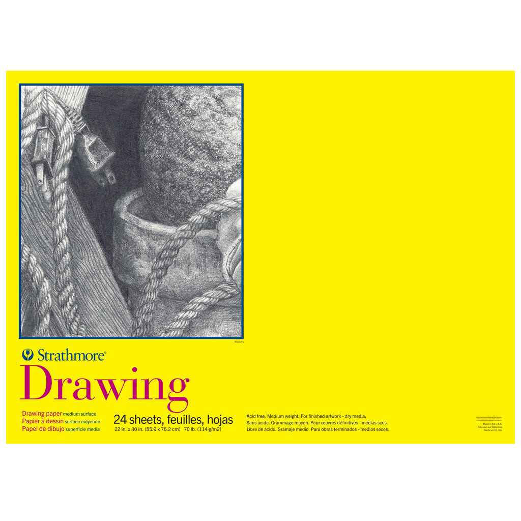 Drawing Paper Pads 300 Series, Glue-Bound, 22in x 30in 24 Sheets