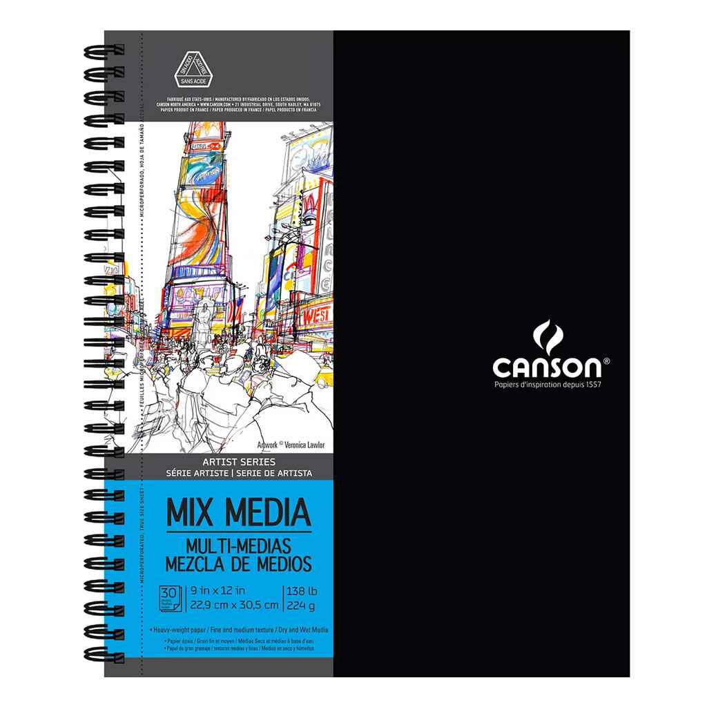 Canson Artist Series Mixed Media 9in x 12in, 30 Sheets
