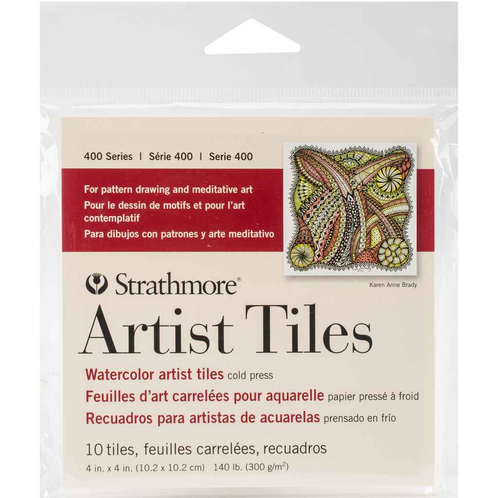 Strathmore Artist Tiles 400 Watercolor 4in x 4in, Pk of 10