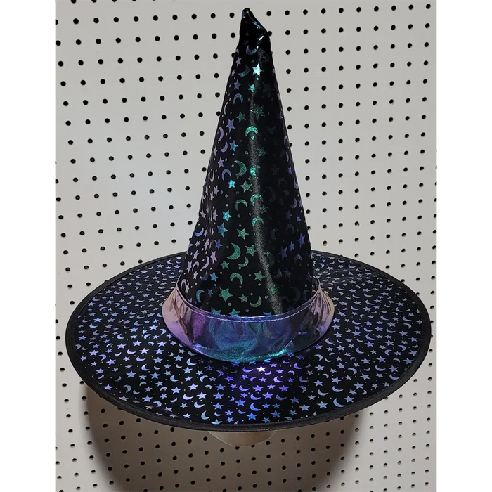 Irridescent Witch Hat With Stars