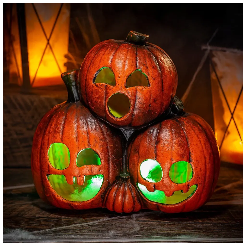 Pumpkin with Light and Sound, 11.5in x 10.3/4in